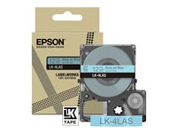 Epson LabelWorks LK-4LAS - Grått på blått - Rull (1,2 cm x 8 m) 1 kassett(er) hengeboks - tapepatron - for LabelWorks LW-C410, LW-C610 C53S672106