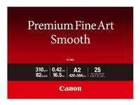 Canon Premium Fine Art FA-SM2 - Glatt - 16,5 mille - A2 (420 x 594 mm) - 310 g/m² - 82 pund - 25 ark fotopapir - for imagePROGRAF PRO-1000 1711C016