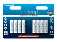Panasonic Eneloop HR-3UTGB - Batteri 8 x AA-type - NiMH - (ladbare) - 1900 mAh 184-1020