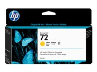 HP 72 - 130 ml - gul - original - DesignJet - blekkpatron - for DesignJet T1100, T1100ps, T1200, T1200ps, T1300, T610, T620, T770, T790 C9373A