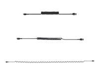 StarTech.com 1m (3ft) USB to Lightning Cable, MFi Certified, Coiled iPhone Charger Cable, Black, Durable and Flexible TPE Jacket Aramid Fiber, Heavy Duty Coil Charging Cable - Rugged USB Lightning Cable - Lightning-kabel - USB hann til Lightning hann - 1 m - svart - rullet sammen RUSB2ALT1MBC