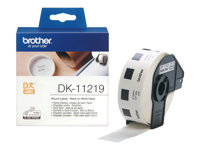 Brother DK-11219 - Svart på hvitt - Rull (1,2 cm) 1200 stk (1 rull(er) x 1200 merkelapper - for Brother QL-1050, QL-1060, QL-500, QL-550, QL-560, QL-570, QL-580, QL-650, QL-700, QL-720 DK11219