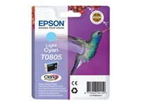 Epson T0805 - 7.4 ml - lys cyan - original - blister - blekkpatron - for Stylus Photo P50, PX650, PX660, PX700, PX710, PX720, PX730, PX800, PX810, PX820, PX830 C13T08054011