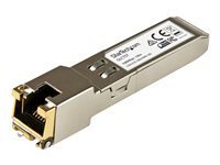 StarTech.com Cisco GLC-T Compatible SFP Module, 1000BASE-T, SFP to RJ45 Cat6/Cat5e, 1GE Gigabit Ethernet SFP, RJ-45 (Copper) 100m, Cisco Firepower, ASR920, IE2000 Mini GBIC Transceiver - Lifetime Warranty (GLCTST) - SFP (mini-GBIC) transceivermodul (tilsvarer: Cisco GLC-T) - 1GbE - 1000Base-T - RJ-45 - opp til 100 m GLCTST