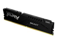 Kingston FURY Beast - DDR5 - modul - 16 GB - DIMM 288-pin - 6000 MT/s / PC5-48000 - CL36 - 1.35 V - ikke-bufret - on-die ECC - svart KF560C36BBE-16