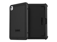 OtterBox Defender Series - Beskyttelsesboks baksidedeksel for nettbrett - robust - polykarbonat, termoplastisk elastomer (TPE) - svart - 11" - for Apple 11-inch iPad Pro M4 Wi-Fi, M4 Wi-Fi + Cellular 77-95237