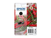 Epson 503 - 4.6 ml - svart - original - blære med RF/lyd-alarm - blekkpatron - for Expression Home XP-5200, XP-5205; WorkForce WF-2960DWF, WF-2965DWF C13T09Q14020