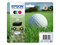 Epson 34 - 4-pack - svart, gul, cyan, magenta - original - blister - blekkpatron - for WorkForce Pro WF-3720, WF-3720DWF, WF-3725DWF C13T34664010