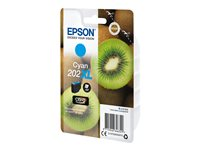 Epson 202XL - 8.5 ml - høykapasitets - cyan - original - blister - blekkpatron - for Expression Premium XP-6000, XP-6005, XP-6100, XP-6105 C13T02H24010
