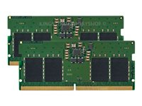 Kingston - DDR5 - sett - 16 GB: 2 x 8 GB - SO DIMM 262-pin - 2400 MHz / PC5-38400 - CL40 - 1.1 V - ikke-bufret - ikke-ECC - for Dell Inspiron 16; Precision 34XX, 7770; Lenovo IdeaPad Gaming 3 16; ThinkPad P15v Gen 3 KCP548SS6K2-16