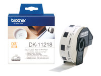 Brother DK-11218 - Svart på hvitt - Rull (2,4 cm) 1000 stk (1 rull(er) x 1000 merkelapper - for Brother QL-1050, QL-1060, QL-500, QL-550, QL-560, QL-570, QL-580, QL-650, QL-700, QL-720 DK11218