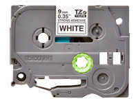 Brother TZe-S221 - Ekstra sterk selvkleber - svart på hvitt - Rull (0,9 cm x 8 m) 1 kassett(er) laminert teip - for P-Touch PT-E310, E550, P900; P-Touch Cube PT-P910; P-Touch Cube Pro PT-P910 TZES221
