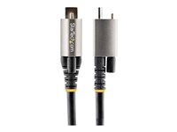 StarTech.com 3ft 1m Top Screw Locking USB C Cable 10Gbps, USB 3.1/3.2 Gen 2 Type-C Cable, 100W (5A) Power Delivery Charging, DP Alt Mode, Single Screw Lock, USB-C to C Cord, Charge/Sync - Thunderbolt 3 Compatible (USB31CCTLKV1M) - USB-kabel - 24 pin USB-C (hann) rett/låsende til 24 pin USB-C (hann) rett - USB 3.2 Gen 2 / DisplayPort 1.4 /Thunderbolt 3 - 1 m - 8K-støtte - grå, svart USB31CCTLKV1M