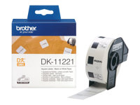 Brother DK-11221 - Svart på hvitt - 23 x 23 mm 1000 etikett(er) merkelapper - for Brother QL-1050, 1060, 1110, 500, 550, 560, 570, 580, 600, 650, 700, 710, 720, 820 DK11221