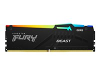 Kingston FURY Beast - DDR5 - sett - 128 GB: 4 x 32 GB - DIMM 288-pin - 5200 MT/s / PC5-41600 - CL40 - 1.25 V - on-die ECC KF552C40BBAK4-128