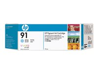 HP 91 - 775 ml - lys cyan - original - DesignJet - blekkpatron - for DesignJet Z6100, Z6100ps C9470A
