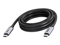 Vision - USB-kabel - 24 pin USB-C (hann) til 24 pin USB-C (hann) - USB 3.2 - 3 A - 5 m - USB Power Delivery (100 W), 4K 60Hz støtte, up to 20 Gbps data transfer rate - svart TC 5MUSBC/BL