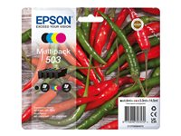 Epson 503 Multipack - 4-pack - svart, gul, cyan, magenta - original - blære med RF/lyd-alarm - blekkpatron - for Expression Home XP-5200, XP-5205; WorkForce WF-2960DWF, WF-2965DWF C13T09Q64020