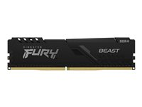 Kingston FURY Beast - DDR4 - sett - 32 GB: 2 x 16 GB - DIMM 288-pin - 3733 MT/s / PC4-29800 - CL19 - 1.35 V - ikke-bufret - ikke-ECC - svart KF437C19BB1K2/32