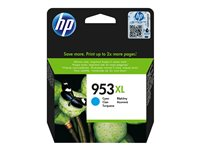 HP 953XL - 18 ml - Høy ytelse - cyan - original - blister - blekkpatron - for Officejet Pro 77XX, 82XX, 87XX F6U16AE#BGX