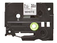Brother TZe-FX221 - Svart på hvitt - Rull (0,9 cm x 8 m) 1 kassett(er) fleksibelt bånd - for P-Touch PT-E310, E550, P900; P-Touch Cube Plus PT-P710; P-Touch Pro PT-H111 TZEFX221