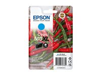 Epson 503XL - 6.4 ml - XL - cyan - original - blære med RF/lyd-alarm - blekkpatron - for Expression Home XP-5200, XP-5205; WorkForce WF-2960DWF, WF-2965DWF C13T09R24020