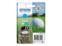 Epson 34XL - 10.8 ml - XL - cyan - original - blekkpatron - for WorkForce Pro WF-3720, WF-3720DWF, WF-3725DWF C13T34724010