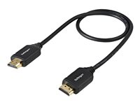StarTech.com StarTech.com Premium Certified High Speed HDMI 2.0 Cable with Ethernet - 1.5ft 0.5m - HDR 4K 60Hz - 20 inch Short HDMI Male to Male Cord (HDMM50CMP) - HDMI-kabel med Ethernet - HDMI hann til HDMI hann - 50 cm - svart - for P/N: KITBXDOCKPEU, KITBXDOCKPNA, KITBXDOCKPUK, KITBZDOCK, USBC-HDMI-CDP2HD4K60 HDMM50CMP