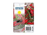 Epson 503 - 3.3 ml - gul - original - blære med RF/lyd-alarm - blekkpatron - for Expression Home XP-5200, XP-5205; WorkForce WF-2960DWF, WF-2965DWF C13T09Q44020