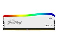 Kingston FURY Beast - RGB Special Edition - DDR4 - modul - 8 GB - DIMM 288-pin - 3200 MT/s / PC4-25600 - CL16 - 1.35 V - ikke-bufret - ikke-ECC - hvit KF432C16BWA/8