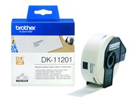 Brother DK-11201 - Svart på hvitt - 29 x 90 mm 400 etikett(er) (1 rull(er) x 400 adresselapper - for Brother QL-1050, 1060, 1110, 500, 550, 560, 570, 580, 600, 650, 700, 710, 720, 820 DK11201