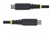 StarTech.com - USB-kabel - 24 pin USB-C (hann) til 24 pin USB-C (hann) - USB 2.0 - 3 A - USB Power Delivery (60W) - svart USB2CC30CMNCBR