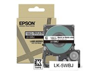Epson LabelWorks LK-5WBJ - Svart på matthvitt - Rull (1,8 cm x 8 m) 1 kassett(er) hengeboks - tapepatron - for LabelWorks LW-C410, LW-C610 C53S672063