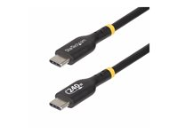 StarTech.com 2m USB C Charging Cable, USB-IF Certified USB-C Cable, 240W - USB-kabel - 24 pin USB-C (hann) til 24 pin USB-C (hann) - USB 2.0 - 48 V - 5 A - 2 m - utvidet effektområde (EPR), USB Power Delivery (240 W), støtte for Power Delivery 3,1 - svart USB2EPR2M