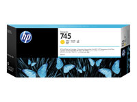 HP 745 - 300 ml - høykapasitets - gul - original - DesignJet - blekkpatron - for DesignJet Z2600 PostScript, Z5600 PostScript F9K02A