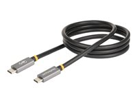 StarTech.com 3ft (1m) USB4 Cable, USB-IF Certified USB-C Cable, 40 Gbps, USB Type-C Data Transfer Cable, 100W Power Delivery, 8K 60Hz, Compatible w/Thunderbolt 4/3/USB 3.2 - USB C to C cable (CC1M-40G-USB-CABLE) - USB-kabel - 24 pin USB-C (hann) til 24 pin USB-C (hann) - USB 2.0 / USB 3.1 / USB 3.2 / USB4 / Thunderbolt 3 / Thunderbolt 4 - 1 m - 4K-støtte, 8K-støtte, USB Power Delivery (100 W), up to 40 Gbps data transfer rate - svart CC1M-40G-USB-CABLE