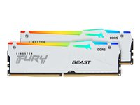 Kingston FURY Beast - DDR5 - sett - 32 GB: 2 x 16 GB - DIMM 288-pin - 5200 MT/s / PC5-41600 - CL36 - 1.25 V - on-die ECC KF552C36BWEAK2-32